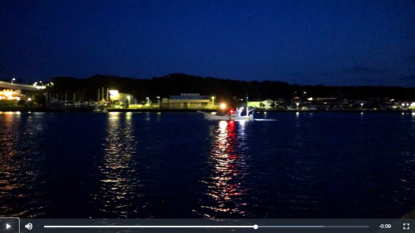 夜の三崎港(花暮岸壁)