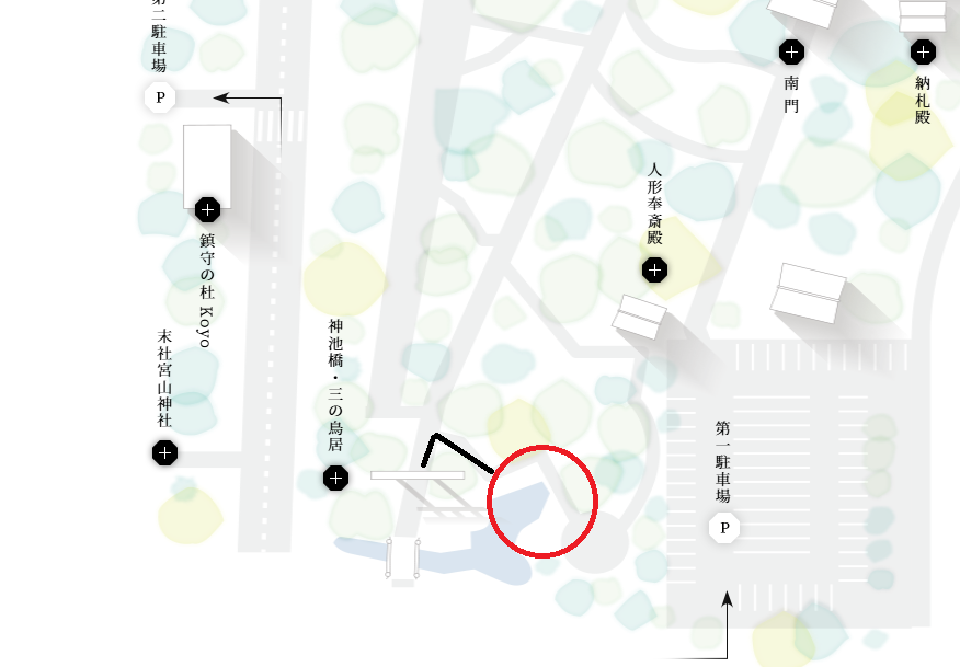 寒川神社の撮影ポイント・神池