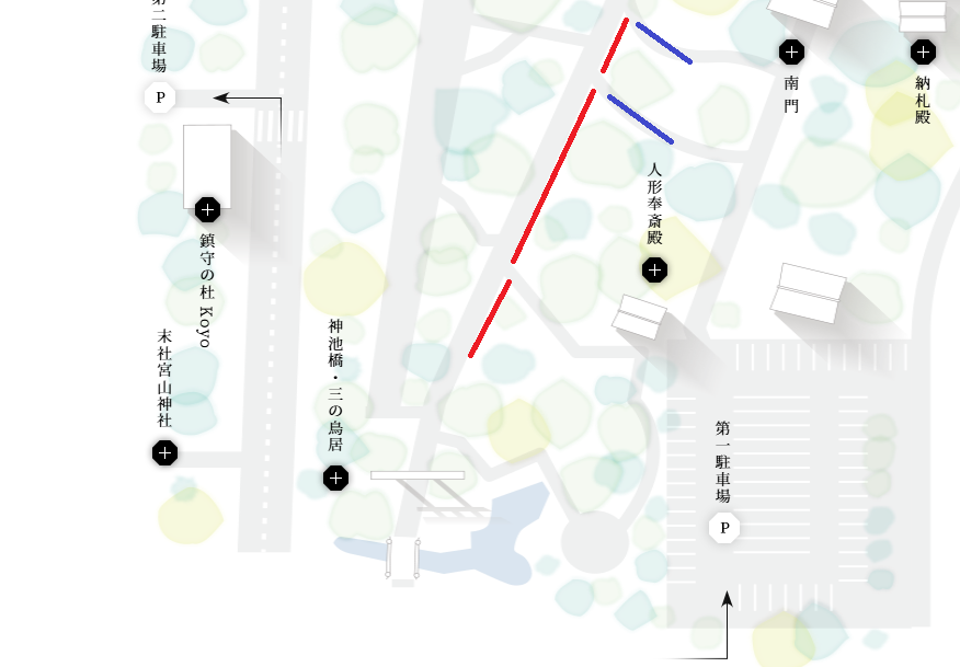 寒川神社の撮影ポイント・参道