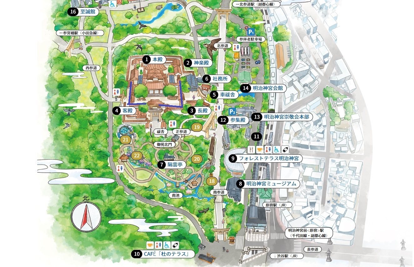 明治神宮 撮影スポット 屋根の下(灯籠)