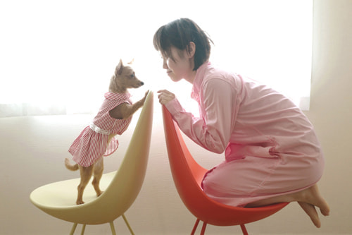 お家でおしゃれな写真を撮るアイデア 窓枠には白の薄手のカーテン