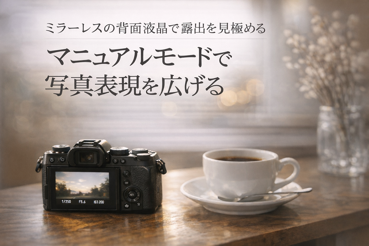 ミラーレスカメラの背面液晶で露出を見極める