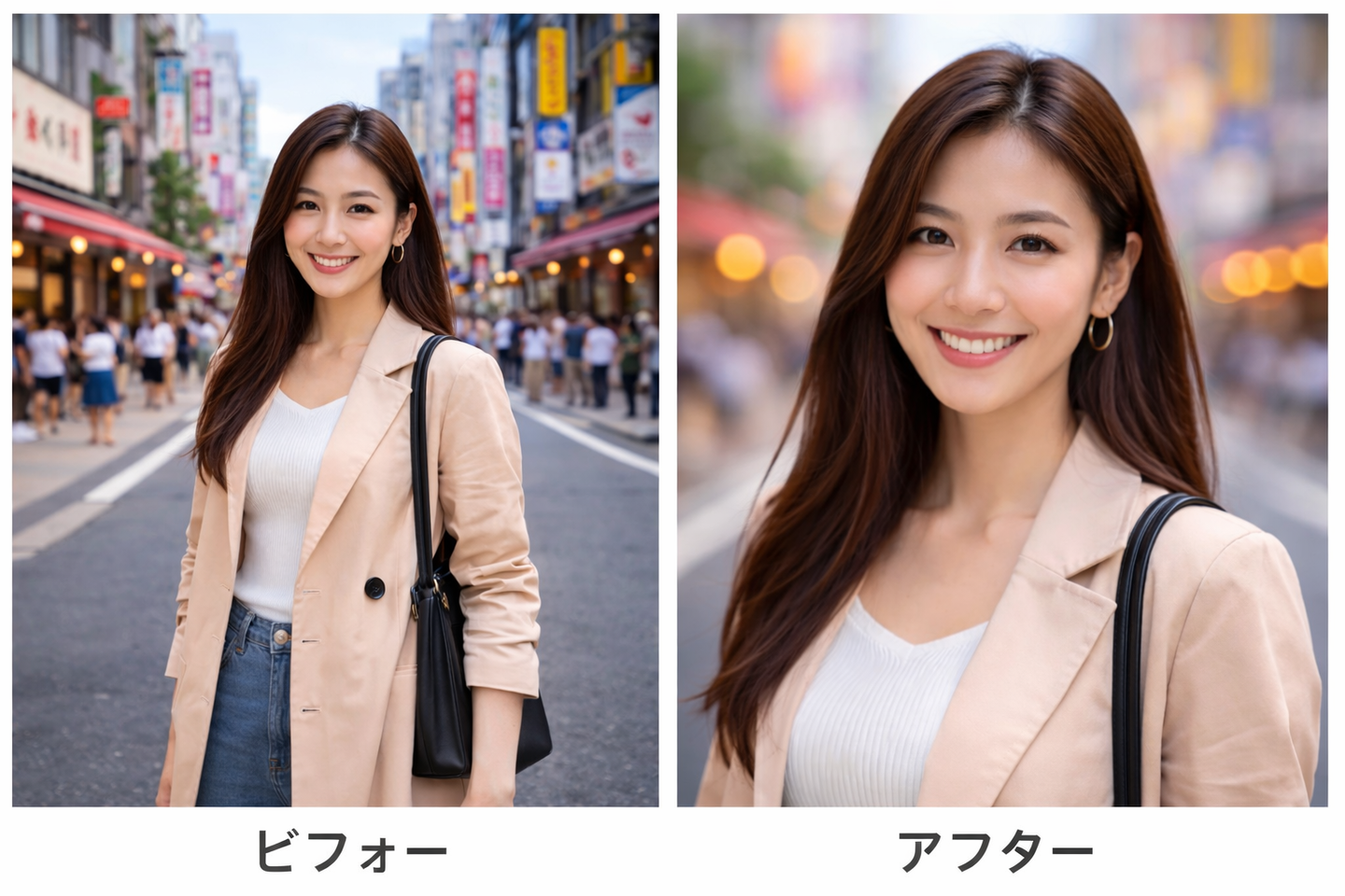 【比較】スマホで背景がぼけない写真とぼける写真の違い