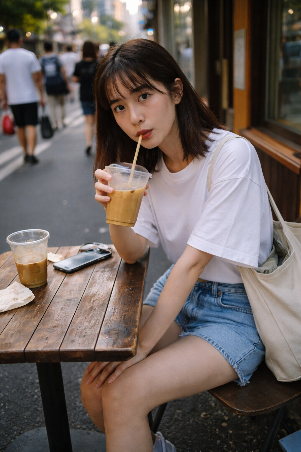 意図が無く背景がボケてないポートレートの悪い例