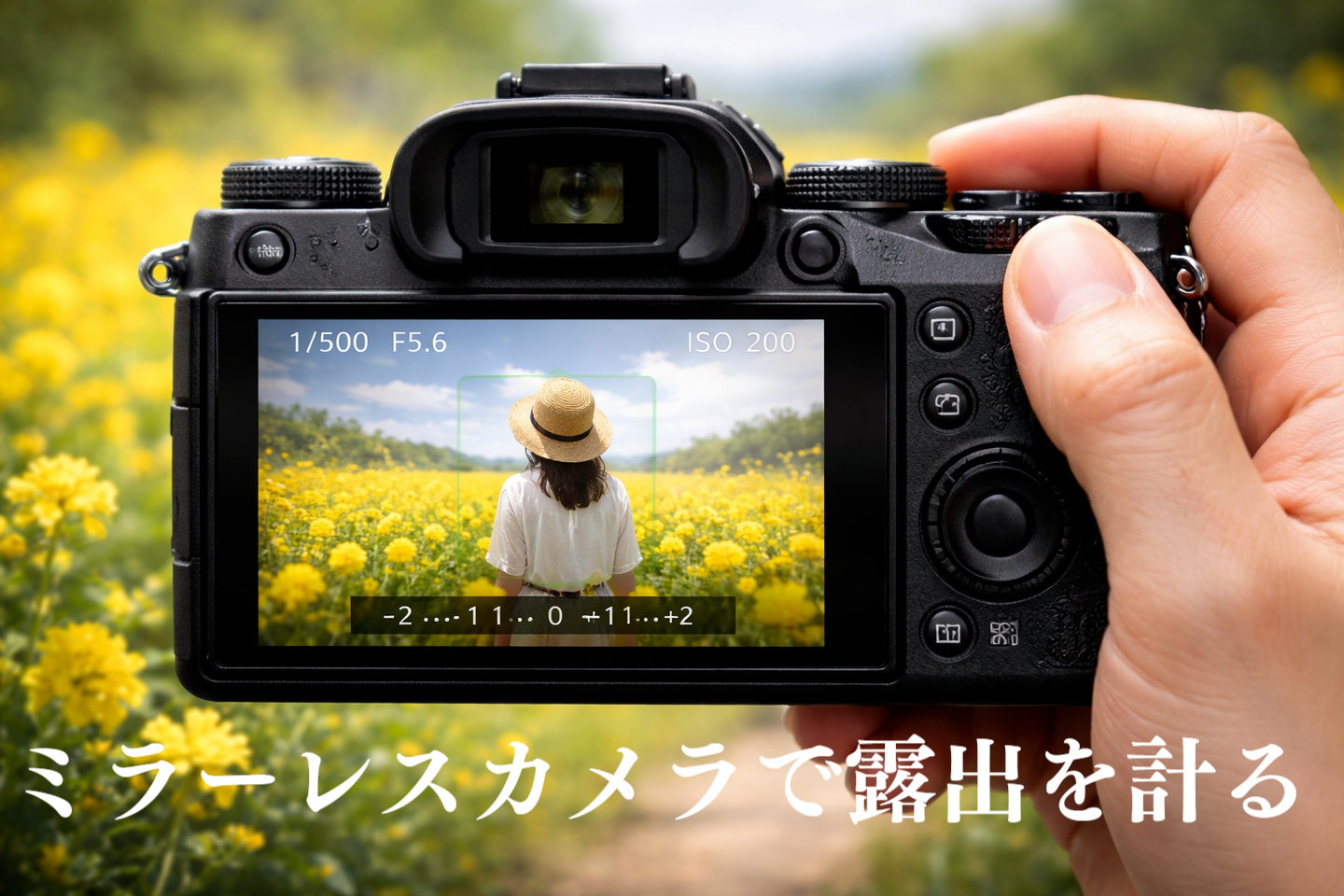 ミラーレスカメラで露出を計る