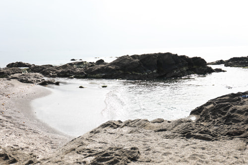 フラットに撮影した海